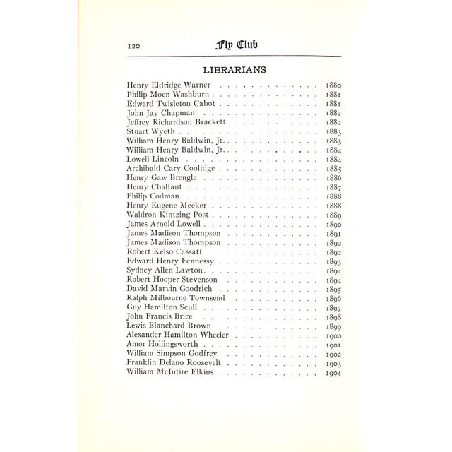 1940s Catalogue of the Fly Club of Harvard University 1836-1948 For Sale - Image 5 of 11