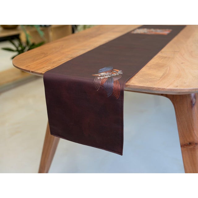 Contemporary Japanese Ceremonial Silk Table Runner by Renaras For Sale - Image 3 of 5