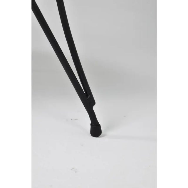 Metal French Midcentury Metal and Velvet Chair, 1950s For Sale - Image 7 of 12