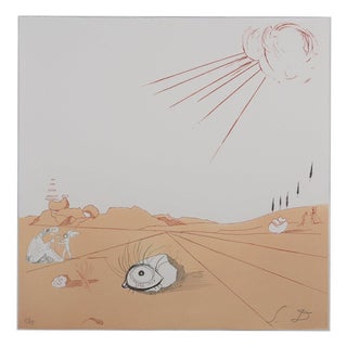 Salvador Dali, Nude, Iberian Landscape, Surrealist Dream, 1980, Engraving For Sale