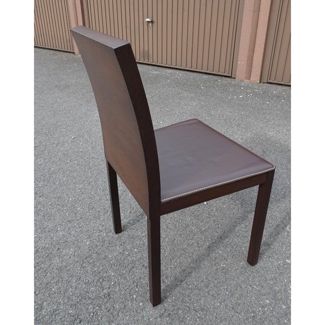 Modern Italian Chairs with Leather Seats by Cecotti F., 1990s, Set of 4 For Sale - Image 13 of 18