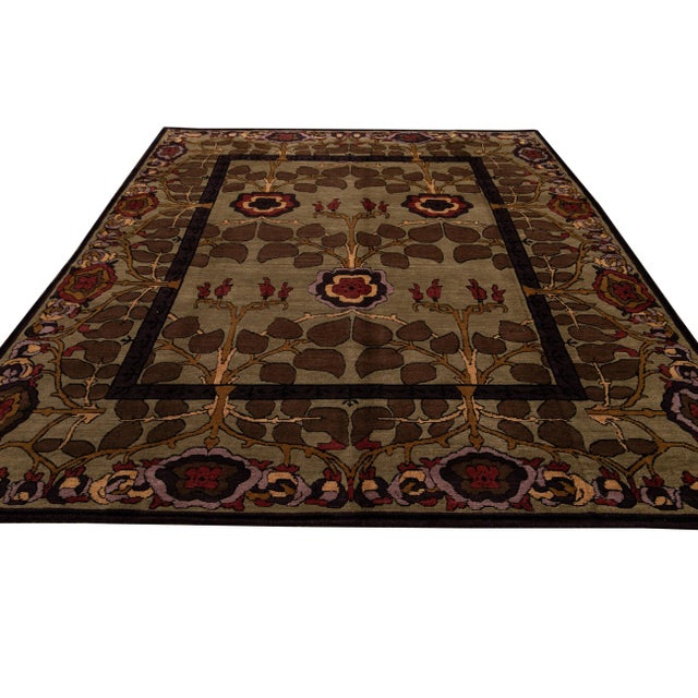 21st Century Modern Arts & Crafts Tibetan Wool Rug For Sale - Image 11 of 13