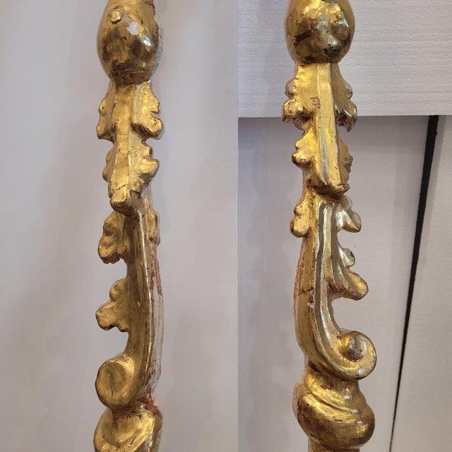 Baroque Carved and Gilded Wood Garland Altarpiece Fragments, Spain, 18th Century, Set of 2 For Sale - Image 5 of 18