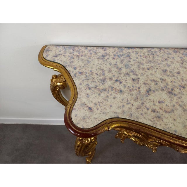 1980s Golden Support Console, 1980s For Sale - Image 5 of 18