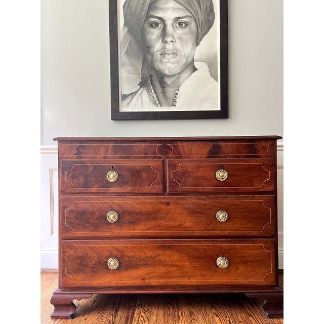 19th Century Georgian Mahogany Dresser with Inlay For Sale - Image 12 of 12