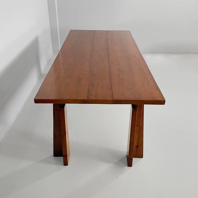Mid-Century Modern Italian Extendable Wooden Dining Table, 1970s For Sale - Image 4 of 18