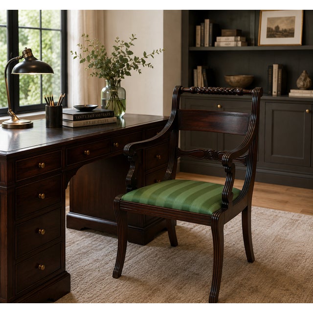 Antique Regency Mahogany Desk Chair, 1830s For Sale - Image 11 of 13