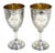 1850s American Coin Silver 'Edward and Mary' Wedding Set Goblets - a Pair For Sale