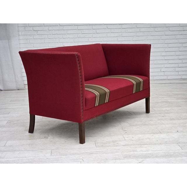 Vintage Danish Two-Seater Sofa in Wool and Ash, 1970s For Sale - Image 6 of 17