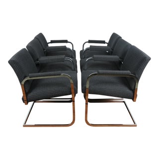 Chrome Conference Chairs - Set of 6 For Sale