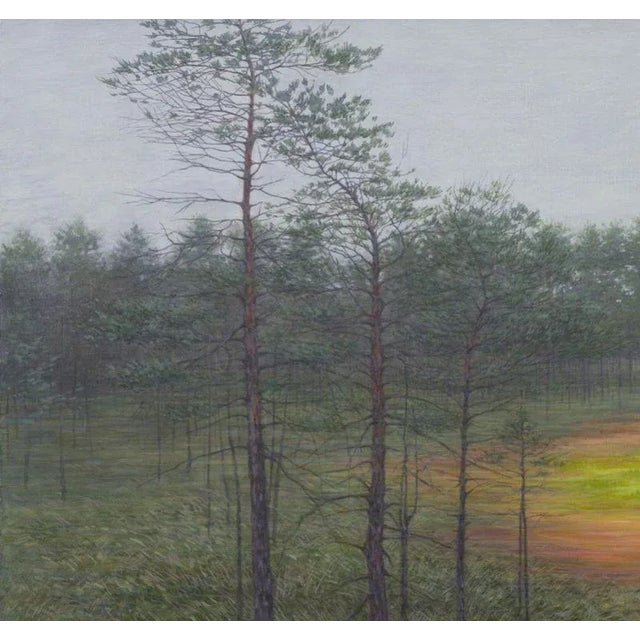 Author: Dace Zegele, Small Swamp mixed media on canvas, size: 80 x 120 cm, year of 2022