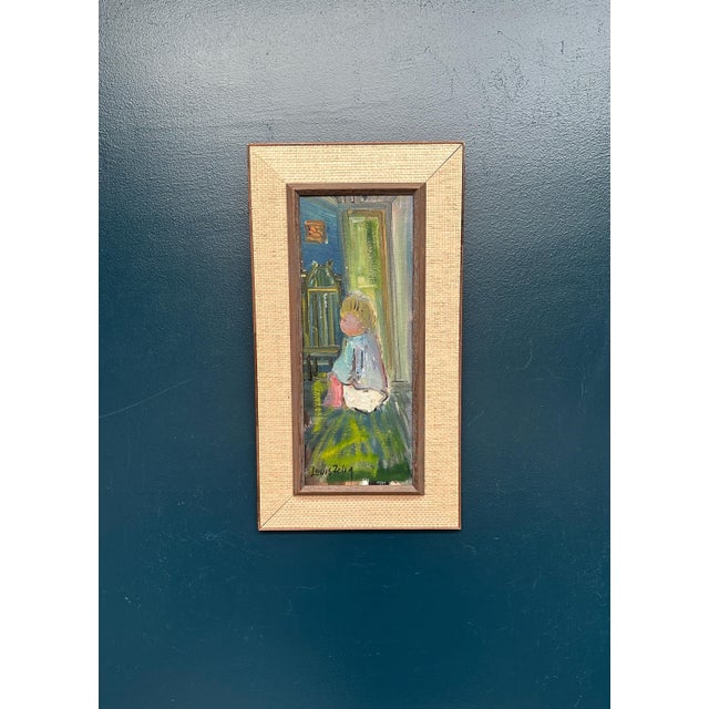Louis Zelig, The Little Girl, 1950s, Oil on Panel, Framed For Sale - Image 11 of 16