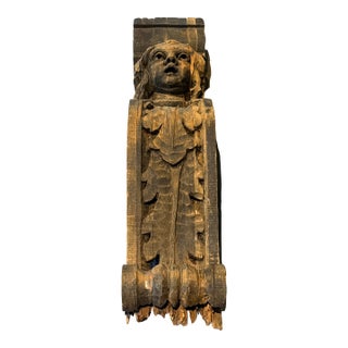 Antique Carved Caryatid For Sale