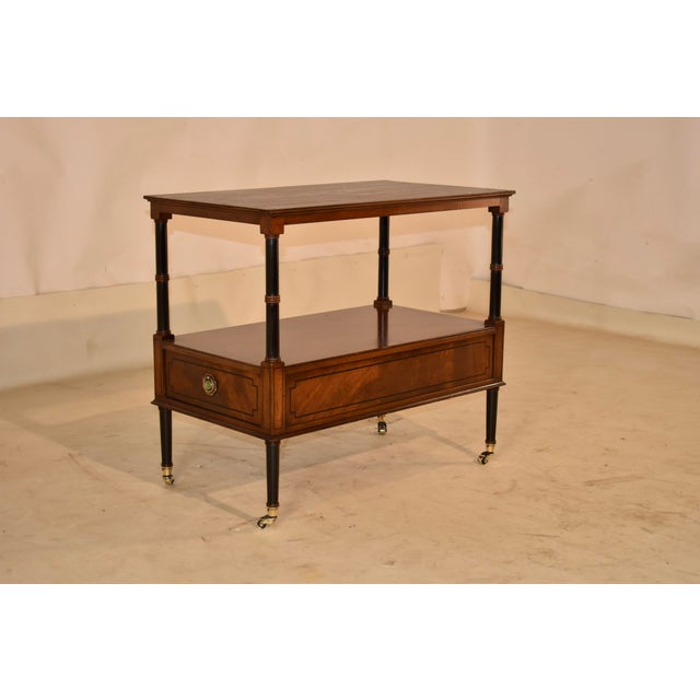 English Beacon Hill Collection Inlaid Mahogany Tiered Side Table, Circa 1960's For Sale - Image 3 of 13