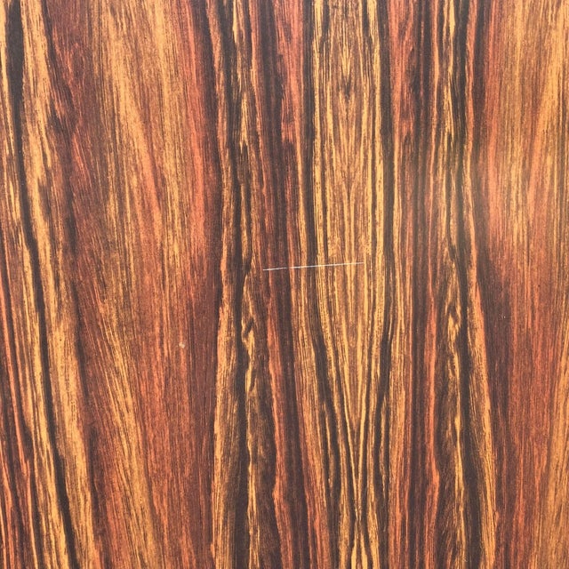 Mid-Century Modern Rosewood Laminate & Stainless Steel Tall Nightstands - a Pair For Sale - Image 12 of 13