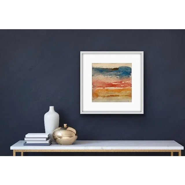 Contemporary Abstract Watercolor Seascape Painting on Paper by Stephanie Cate For Sale In Palm Springs - Image 6 of 8