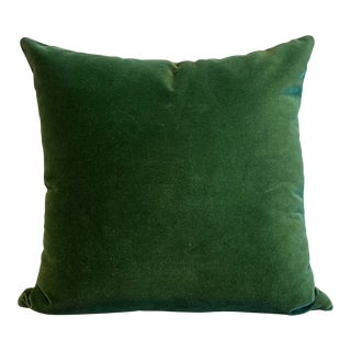 Emerald Green Velvet Toss Pillow For Sale
