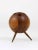 1950s Walnut Ball Tripod Candleholder, Austria, 1950s For Sale - Image 5 of 10