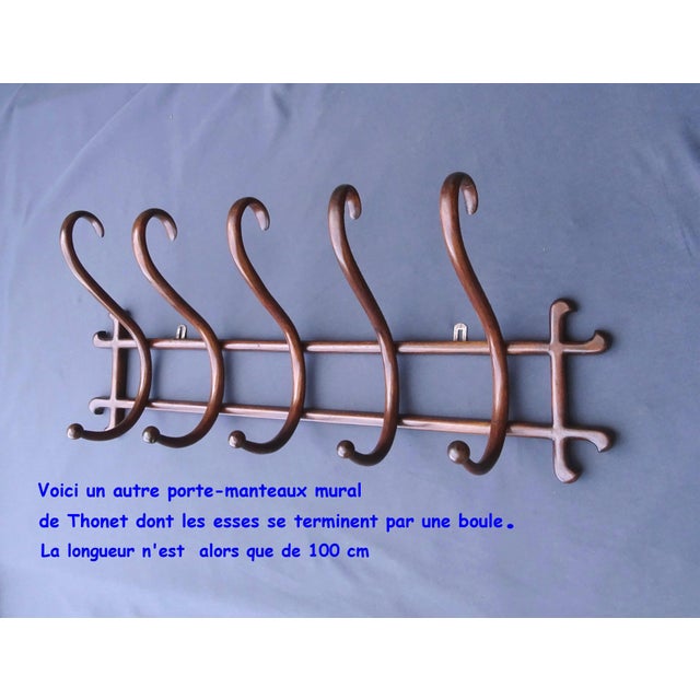 Wall-Mounted Coat Hook with Five Arms by Michael Thonet for Gebrüder Thonet, 1900 For Sale - Image 6 of 10