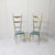 A splendid pair of Chiavarine chairs attributed to Gaetano Descalzi, a timeless classic of Italian artisan design, in a...