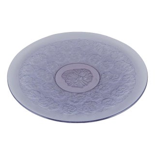 Large Bowl with Floral Motifs in the style of René Lalique, 1930s For Sale