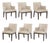 Christian Liaigre Style Taupe Upholstery Dining Chairs, 6 For Sale