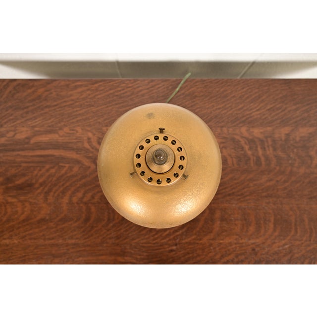 1920s Louis Comfort Tiffany Furnaces Art Deco Bronze Doré Table Lamp or Desk Lamp, 1920s For Sale - Image 5 of 15