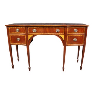 Hepplewhite Style Inlaid & Banded Mahogany Sideboard For Sale