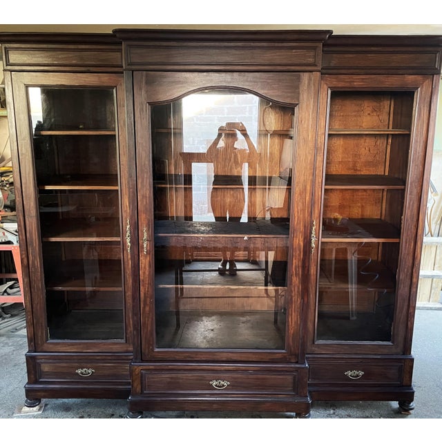 Monumental Study Wardrobe in Mahogany, 1900 For Sale - Image 13 of 18