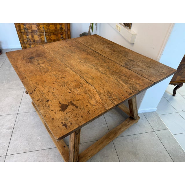 Rustic Farmhouse Dining Table in Natural Wood For Sale - Image 13 of 17
