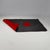 Gray Postmodern Italian Rectangular Grey Felt Rug with Red Circle by Riccardo Fattori, 2000s For Sale - Image 8 of 18