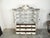 19th Century 19th Century Large Rococo Style Painted Wood Dutch Cabinet with Glass Doors and Bombé Chest For Sale - Image 5 of 11