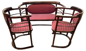 Original Art Nouveau Seating Set, 1890s, Set of 3