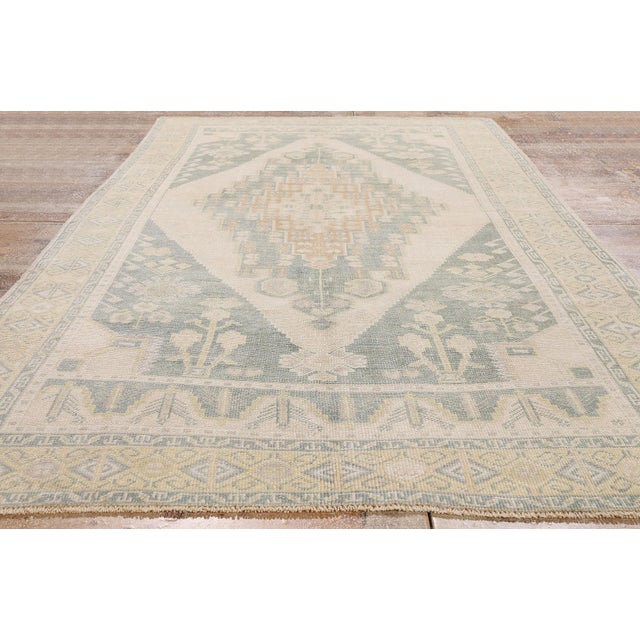 Vintage Turkish Oushak Rug, 05'02 X 09'10 For Sale - Image 9 of 10