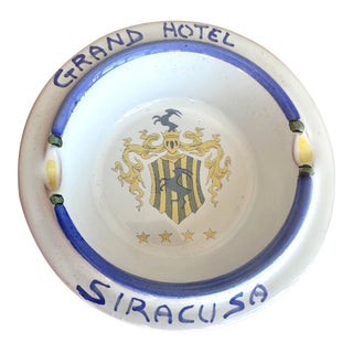 Vintage Grand Hotel Ortigia Siracusa Italy Ashtray Catchall For Sale