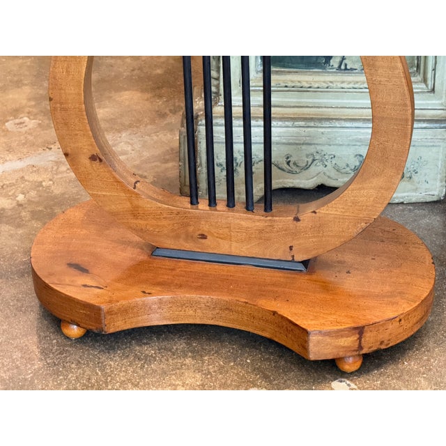 Biedermeier Lyre-Form Side Table For Sale - Image 6 of 9