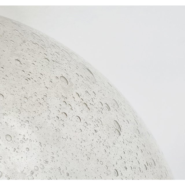 Mid-Century Bubbled Glass & Chrome Globe Pendant/Ceiling Light From Limburg, Germany, 1970s For Sale - Image 6 of 8