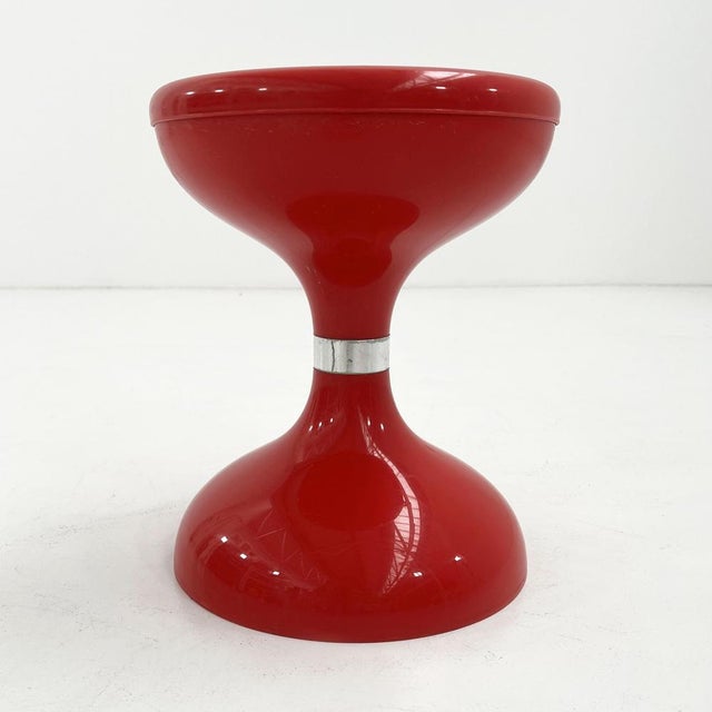 Space Age Red Americano Stool from Biemme Bologna, 1970s For Sale - Image 4 of 9