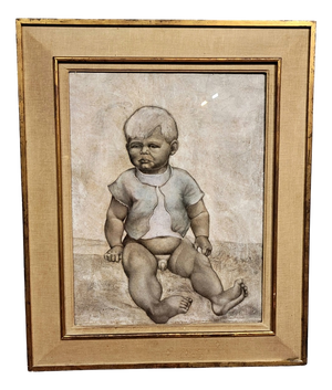 Unknown, The Chubby Baby, 1800s, Oil on Canvas, Framed