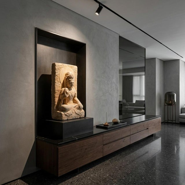 Stone Chinese White Marble Sitting Kwan Yin Tara Bodhisattva Statue For Sale - Image 7 of 9