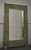 Mid-Century Italian Murano Green Art Glass and Brass Console Wall Mirror For Sale - Image 6 of 11