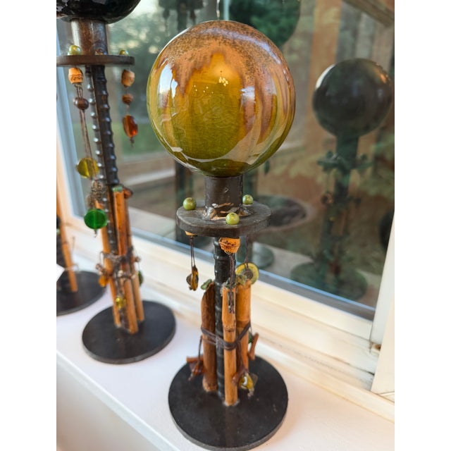 Celestial Meets the Sea-Brutalist Industrial Sculpture - Set of 3 For Sale - Image 9 of 11