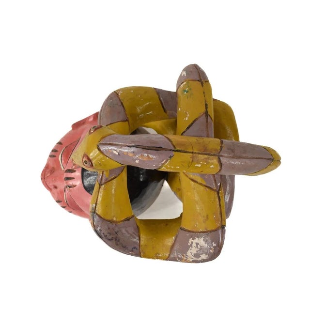 Early 20th Century Early 20th Century Yoruba Gelede Mask with Snake Nigeria For Sale - Image 5 of 8