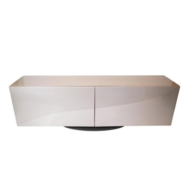 Futuristic sideboard from Roche Bobois Paris, designed by Sacha Lakic. Model Speed ​​Up is made in high-gloss gray with...