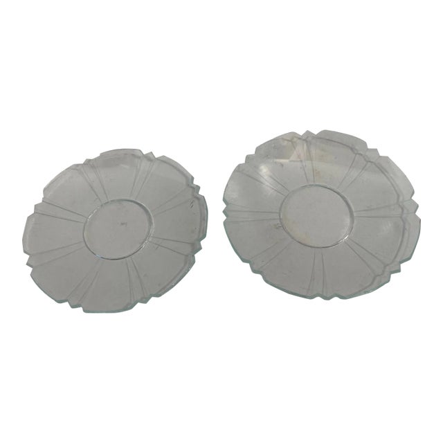 Vintage Glass Bobeches - a Pair For Sale