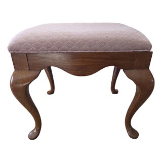 Thomasville Queen Ann Style Ottoman / Footstool / Bench For Sale