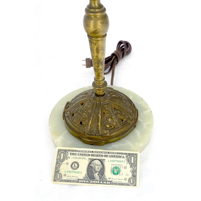 Very Fine Art Deco Style c1920s Onyx Base Floor Lamp For Sale - Image 11 of 18