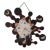 Handmade Crystal & Wood Wall Clock | Sculptural Rustic Mineral Art Clock | One of a Kind For Sale
