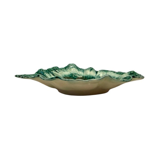 Late 19th Century Antique SGH Smith Griffin & Hill Majolica Leaf Bowl Plate Etruscan C1880 (D-4). For Sale - Image 5 of 10