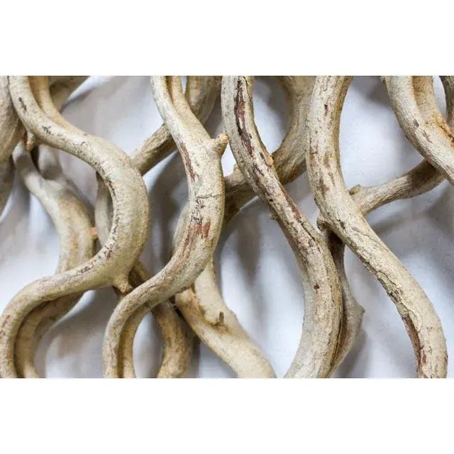 Wood Natural Vine Hanging Rectangle Wall Art Single For Sale - Image 7 of 9